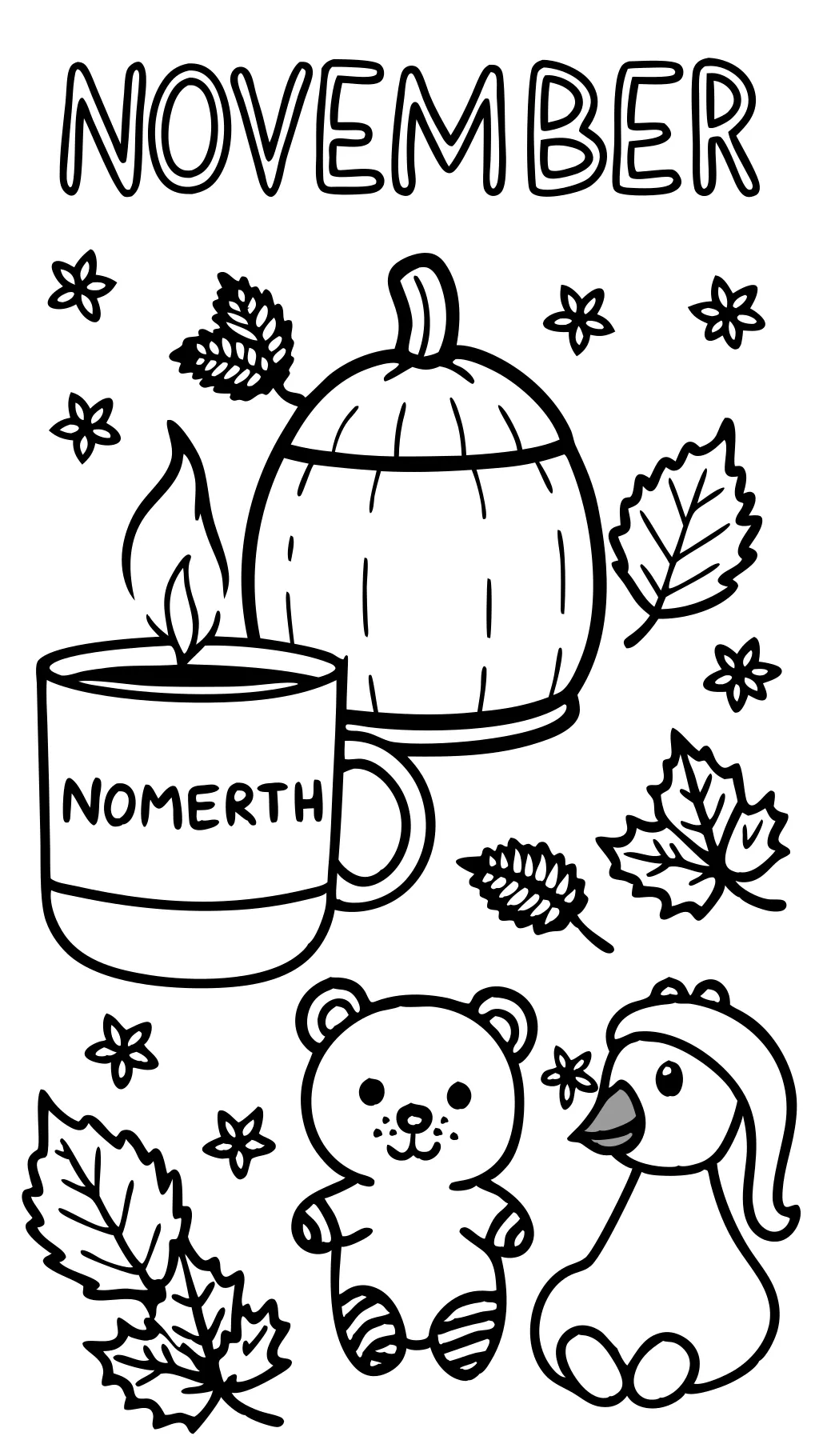 november free coloring pages